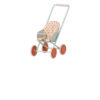 Maileg metal stroller for a baby mouse blue