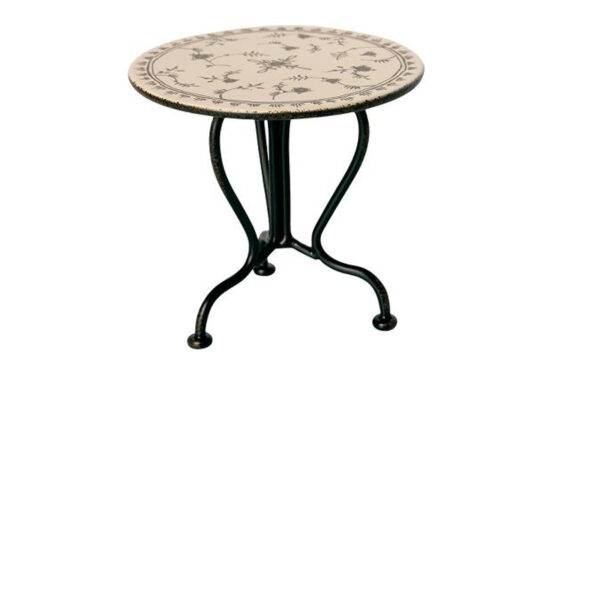 Maileg miniature black metal vintage table for a mouse