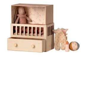 Maileg baby room with micro bunny rose