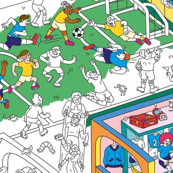 FOOTBALL Large colouring poster - Image 2