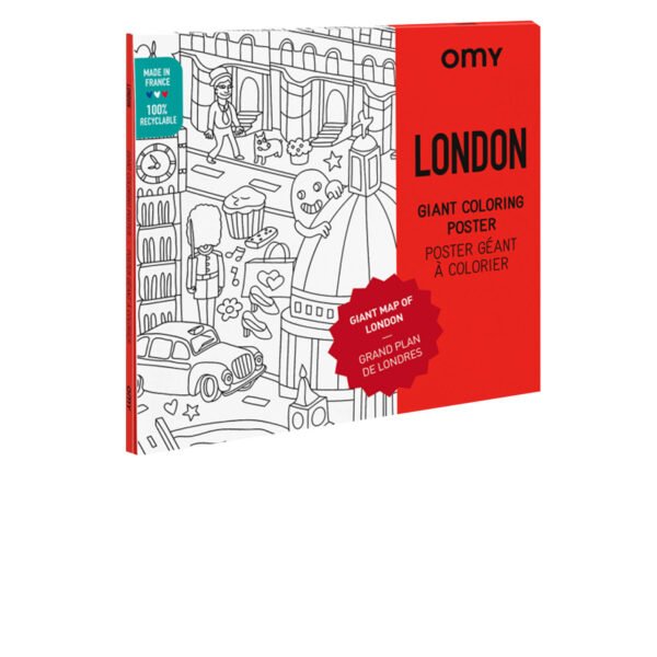 LONDON Large colouring poster