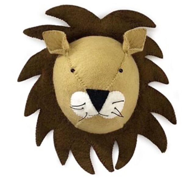 Lion wall decoration beige