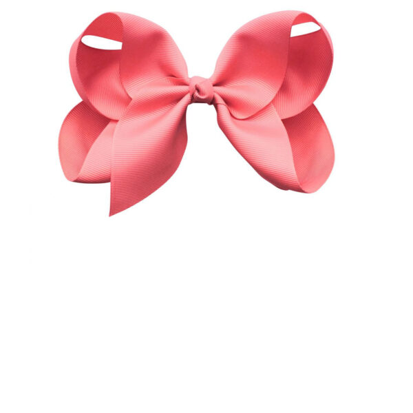 Jumbow bow clip coral rose