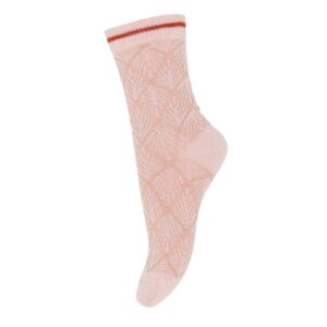 Cotton socks textured rose