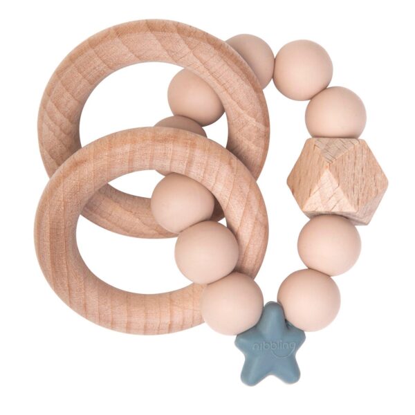 Wood and silicon teething toy powder