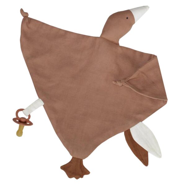 Goose comforter and cuddle toy mauve