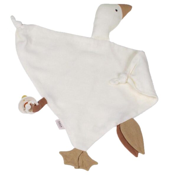 Goose comforter and cuddle toy white