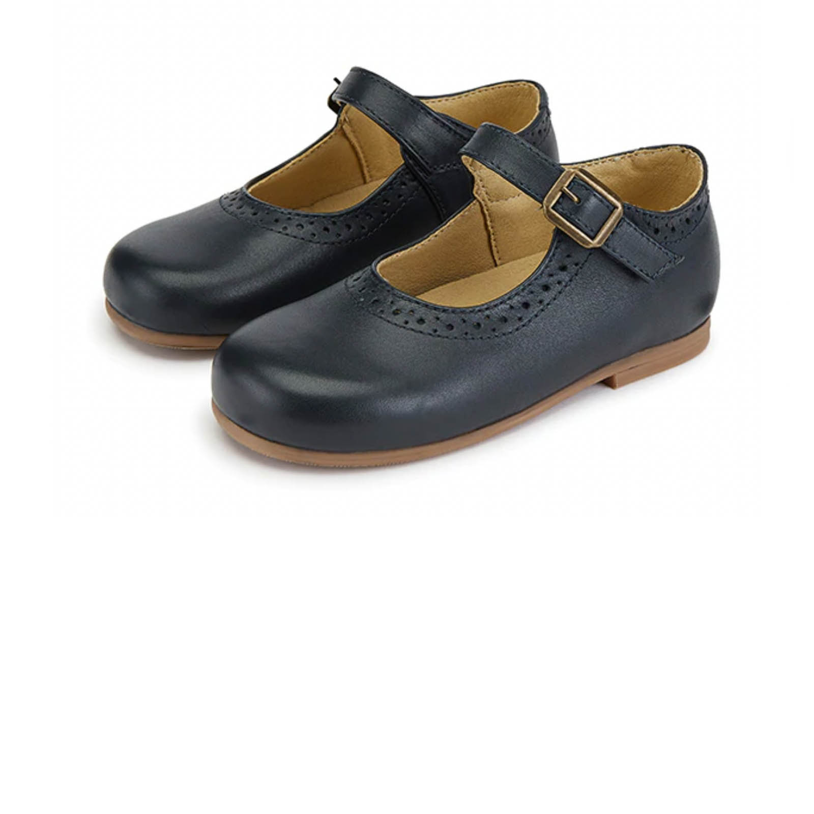 Diana velcro mary jane shoe navy leather junior