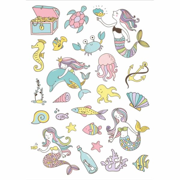 Under the sea temporary tattoos large sheet