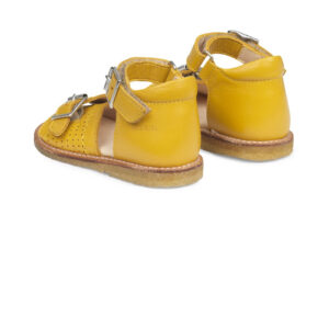 Angulus children sandals with velcro and buckle closure yellow rollover
