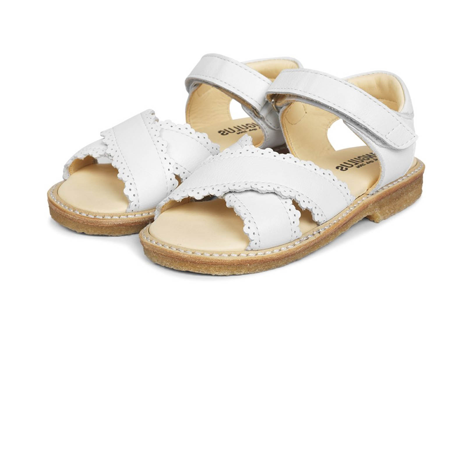 Angulus | Girls Open Toe Sandals | White