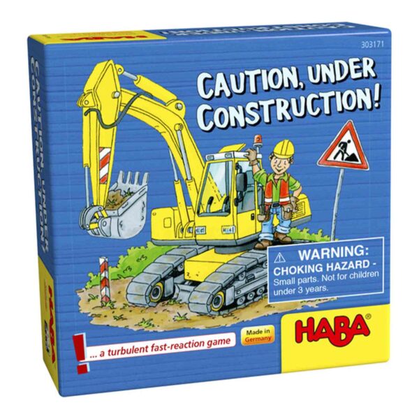 Haha board game for children caution under construction
