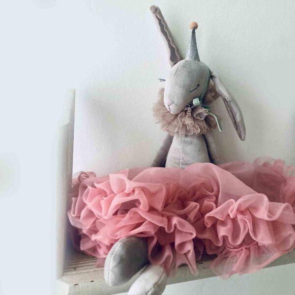 Handmade soft toy velvet bunny Violet