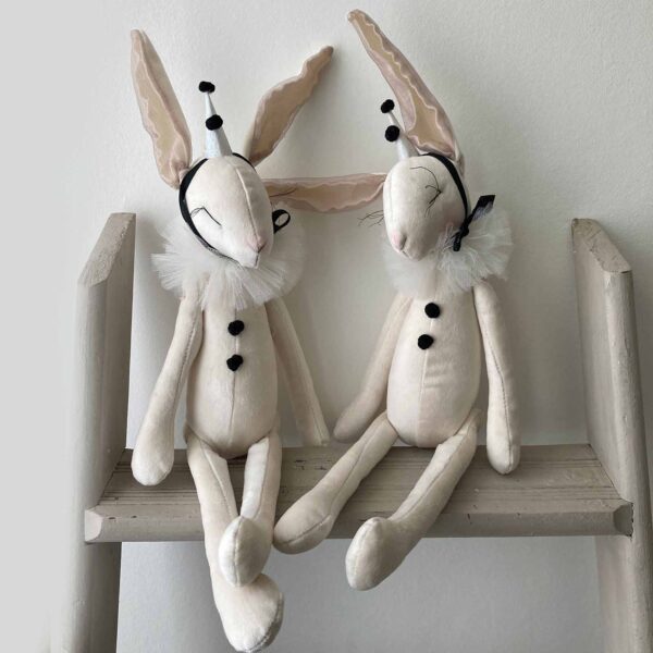 Handmade soft toy velvet bunny Piero