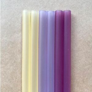 Lille Vilde silicon straws set purple