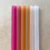 Lille Vilde silicon straws set rose