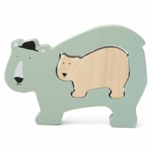 Trixie wooden animal body puzzle polar bear mummy and baby