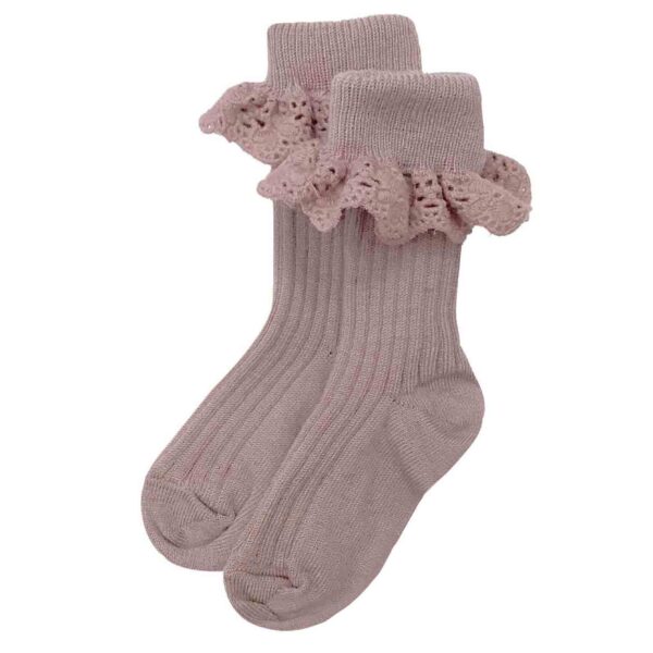 Lea merino wool socks dusty rose