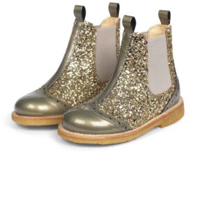 Angulus Classic Chelsea boot with elastic glitter