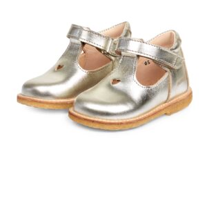 Angulus Starter Mary Jane with heart and velcro gold