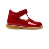 Angulus Starter Mary Jane with heart and velcro red patent side