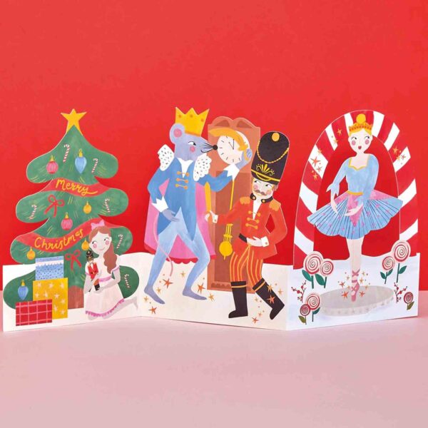 Christmas card 3d fold out nutcracker