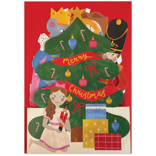 Christmas card nutcracker flat