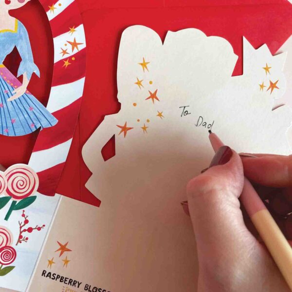 Christmas card nutcracker writing