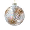 Glass Bauble Soap Bubble w Gold Starbursts