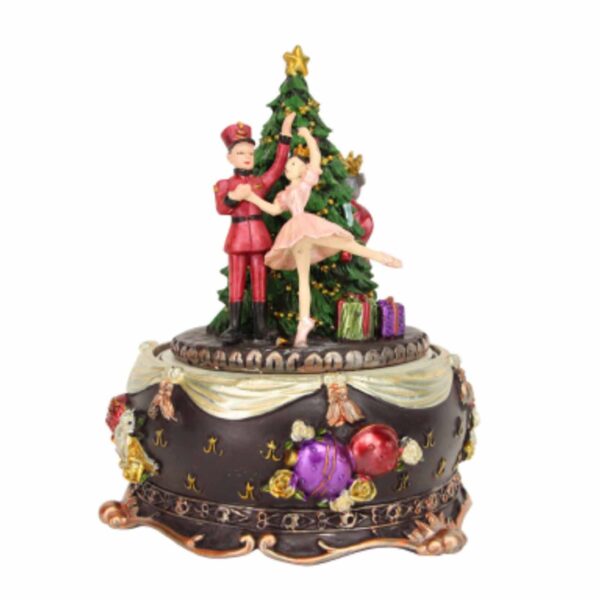 Resin Orn 16cm Nutcracker Music Box