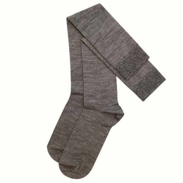 Women kneee high grey socks