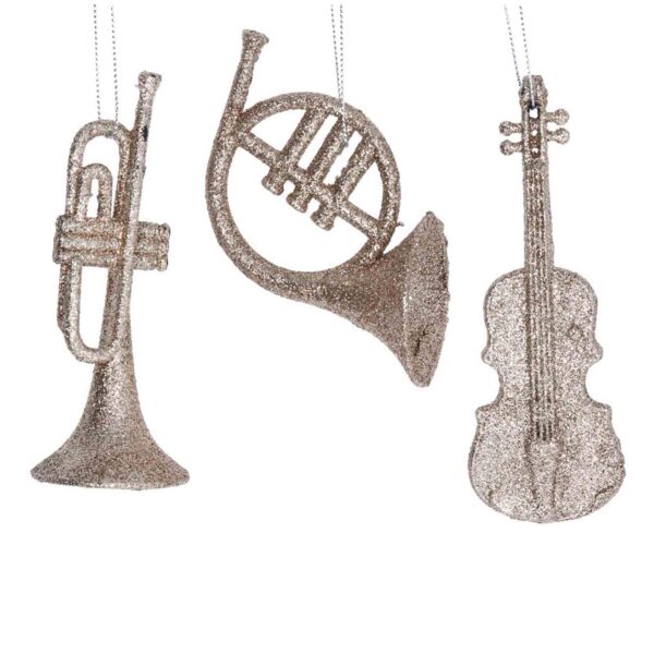 christmas decorations instruments set of 3