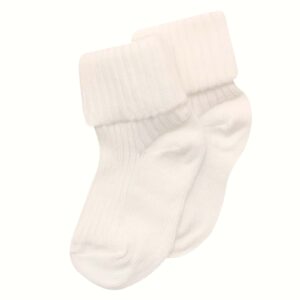 cotton rib socks white