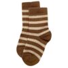 striped wool socks pecan