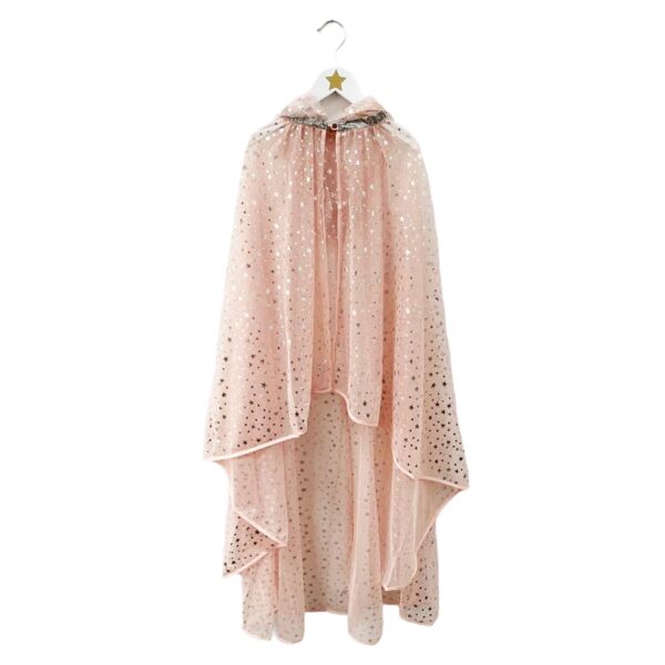 Cape pink cape with silver stars