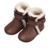 Pololo baby brown booties with wool lining