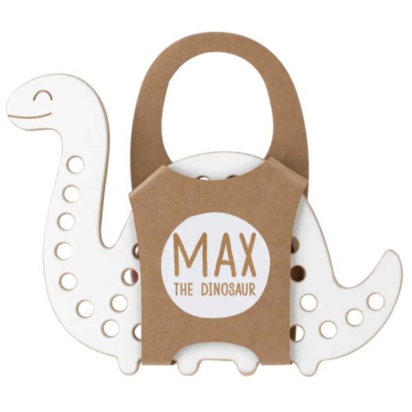 Wooden Lacing Montessori Toy - Max Dinosaur