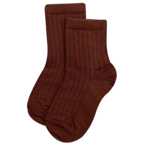 Wool Rib Socks Hot Chocolate