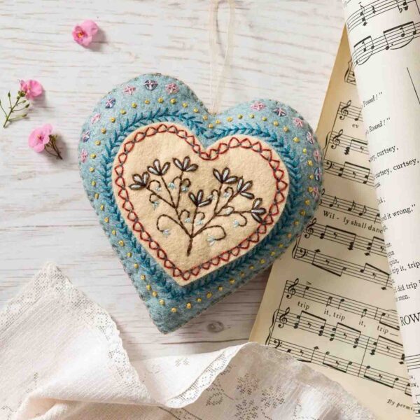 Embroidered Heart Felt Craft Kit