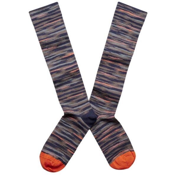 Woman Knee High Socks Ikat Pepper