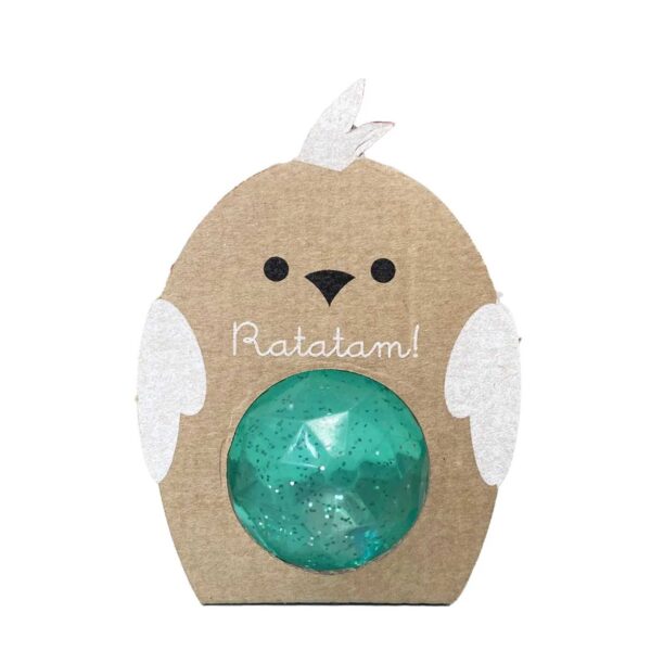 Bounce Ball Bird Glitter Green 42mm