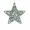 christmas decoration star shape glitter green