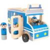 wooden Toy Police Bus side