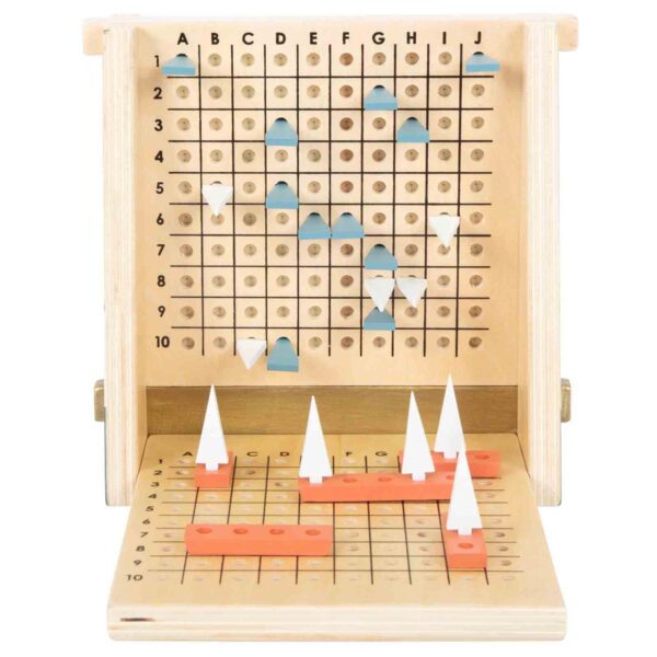 wooden battleship game front red