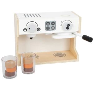 wooden toy Coffee Machine front