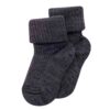 baby wool socks dark grey