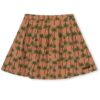 Girls Beige Palm Print Skirt