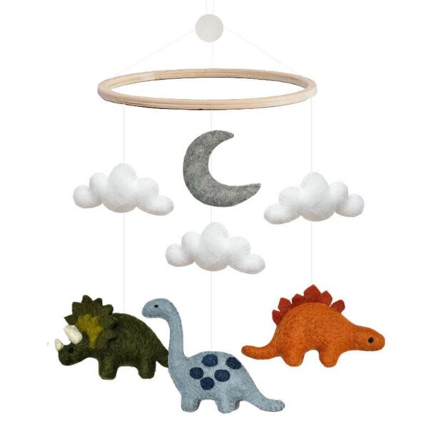 dinosaur mobile with moon