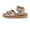 Pearl Cream Leather Sandals