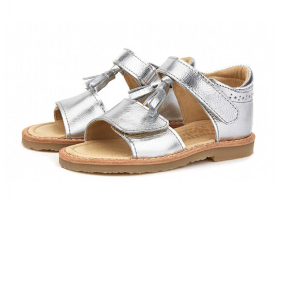 baby girl silver sandals flo